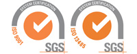 ISO 9001 / ISO 13485 SGS marks from the company archive
